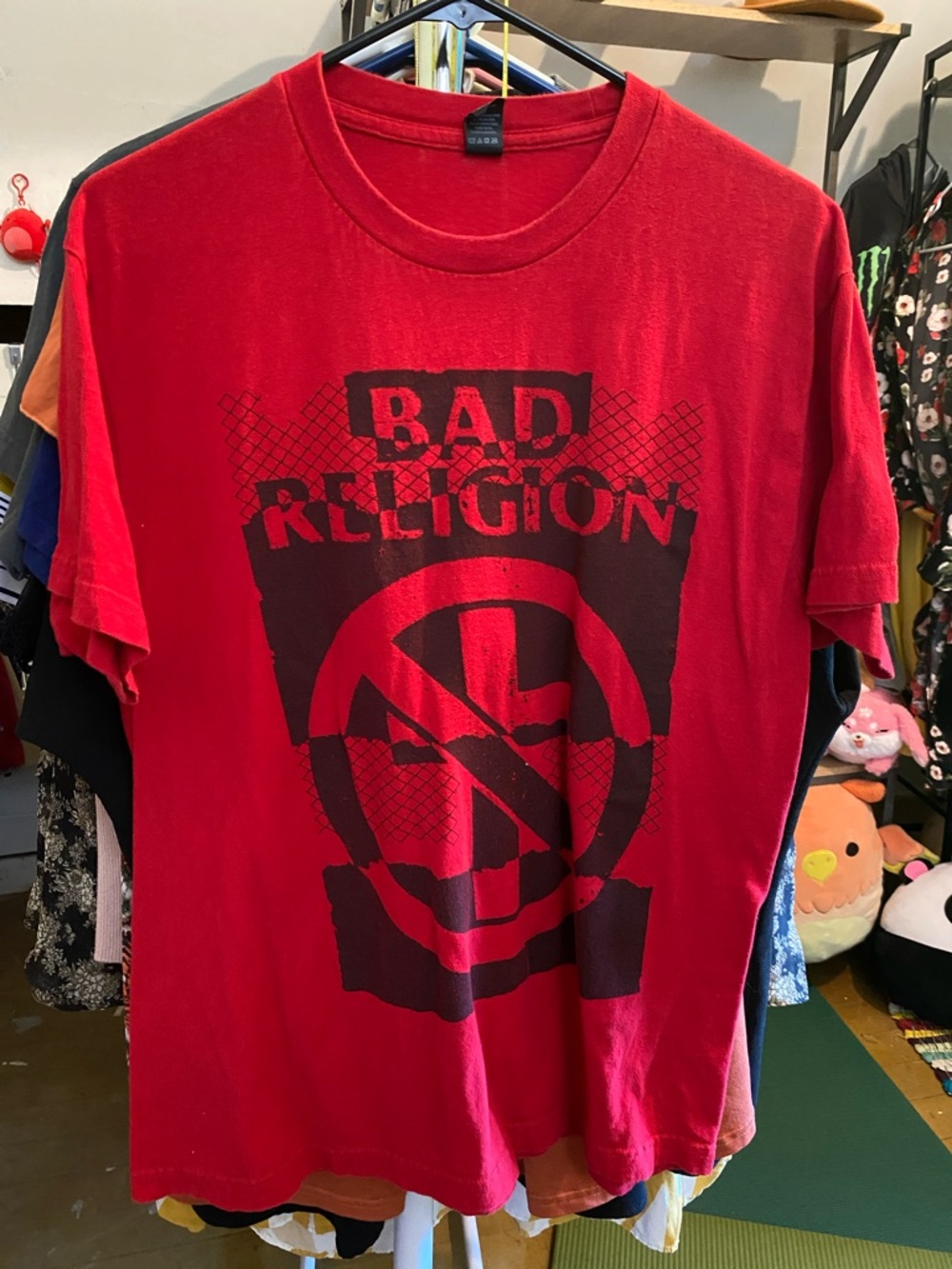 Red Bad Religion Graphic Tee - Men's Short Sleeve w/ back hit - Picture 1 of 4